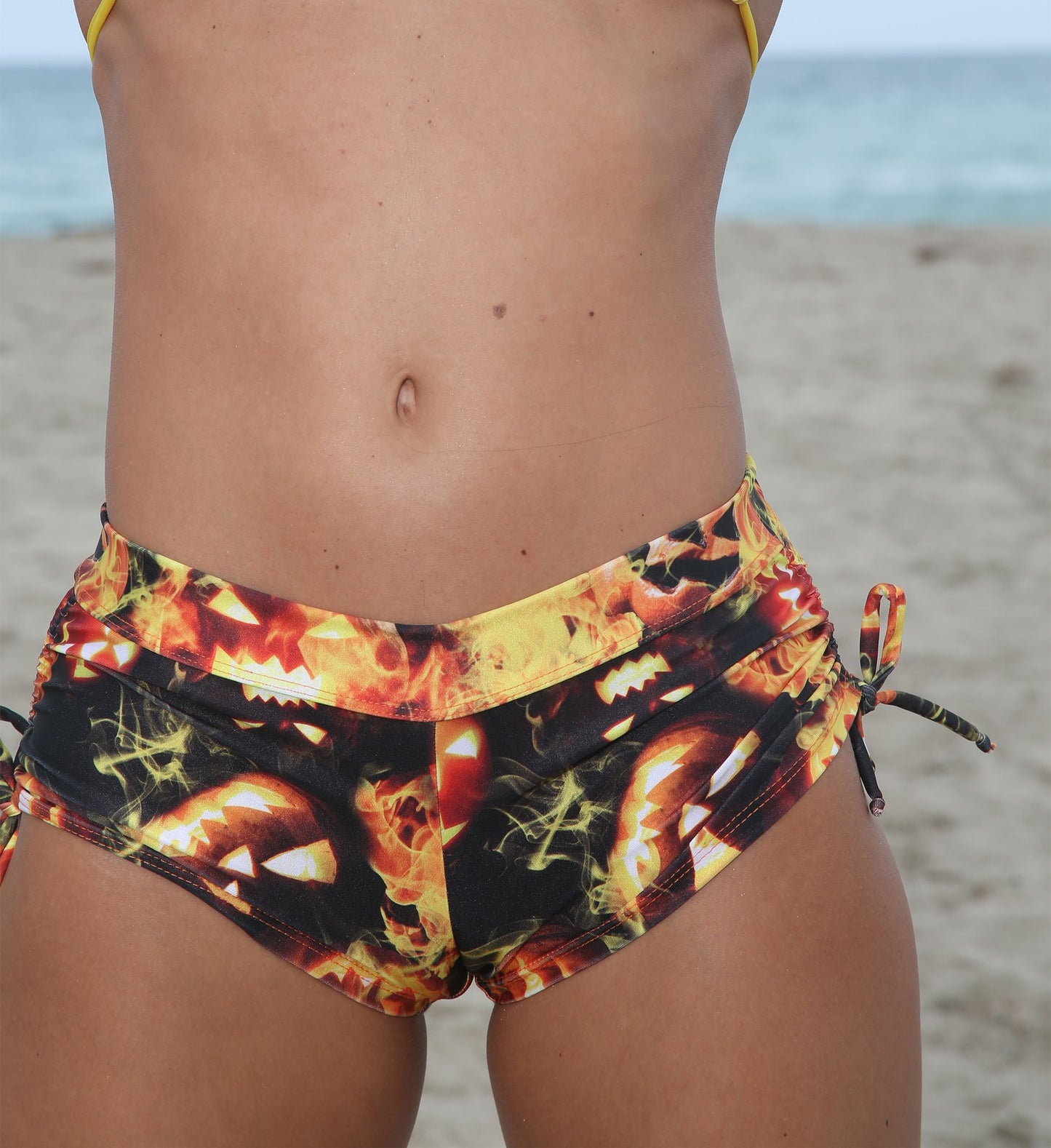 HALLOWEEN JACK O-LANTERN TIE SIDE CHEEKY SHORTS