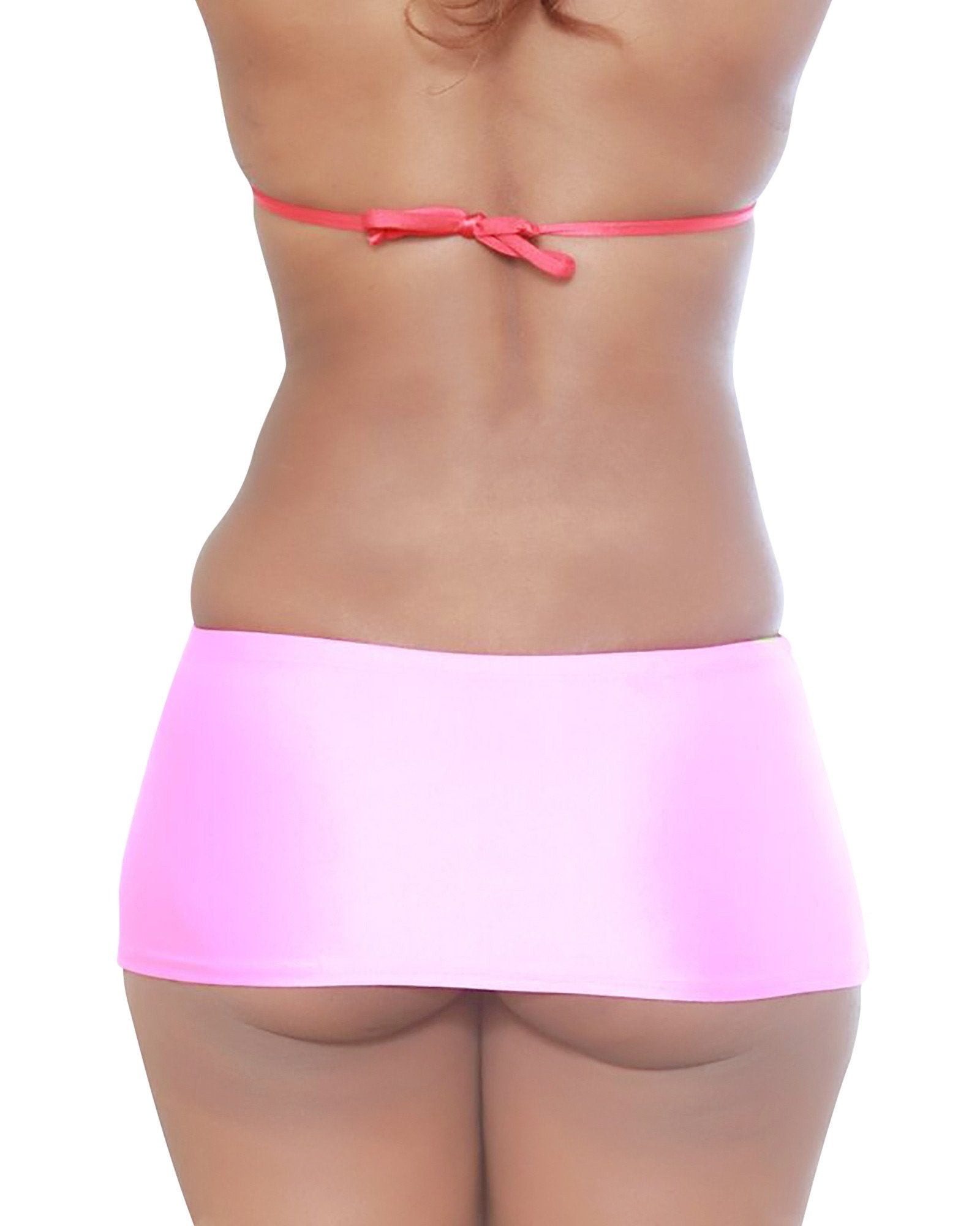 7 1/2 Inch Curve Hugging Sexy Baby Pink Mini Dancer Skirt