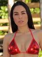 Sexy Red Metallic FULL Triangle Dancer Top