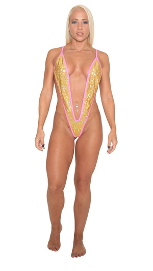 Gold Hologram Slingshot Bikini