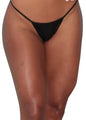 Metallic Black Scrunch Thong Bottom - Stripper Clothing