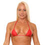 Mini Red Triangle Stripper Bikini Top