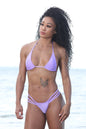Purple Bikini Set With 3 Band G String Bottom