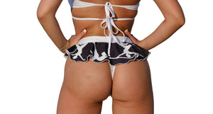 NEW Custom White Pearl Pole Dancer Print Skirt Set - Stripper Skirt Set